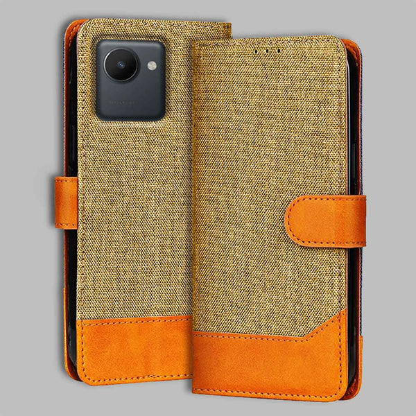 Realme C30S Flip Cover — Denim, Camel Beige after a year of daily use