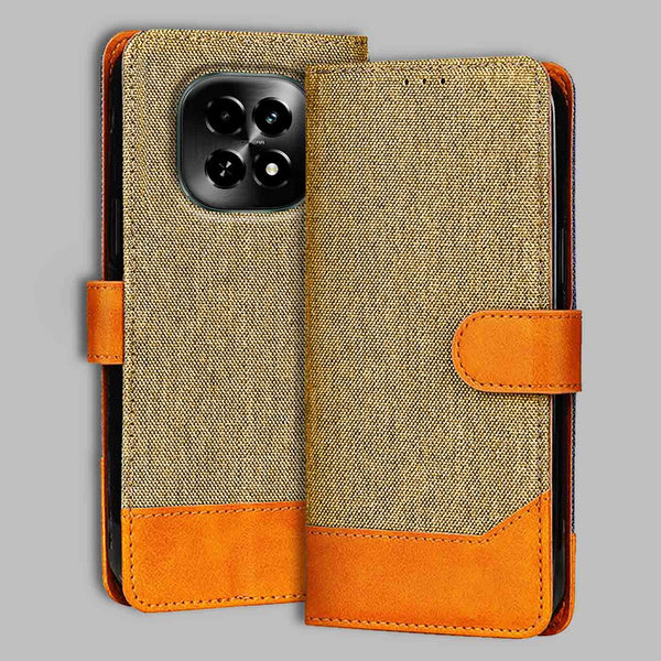 Realme C63 5G Flip Cover — Denim, Camel Beige after a year of daily use