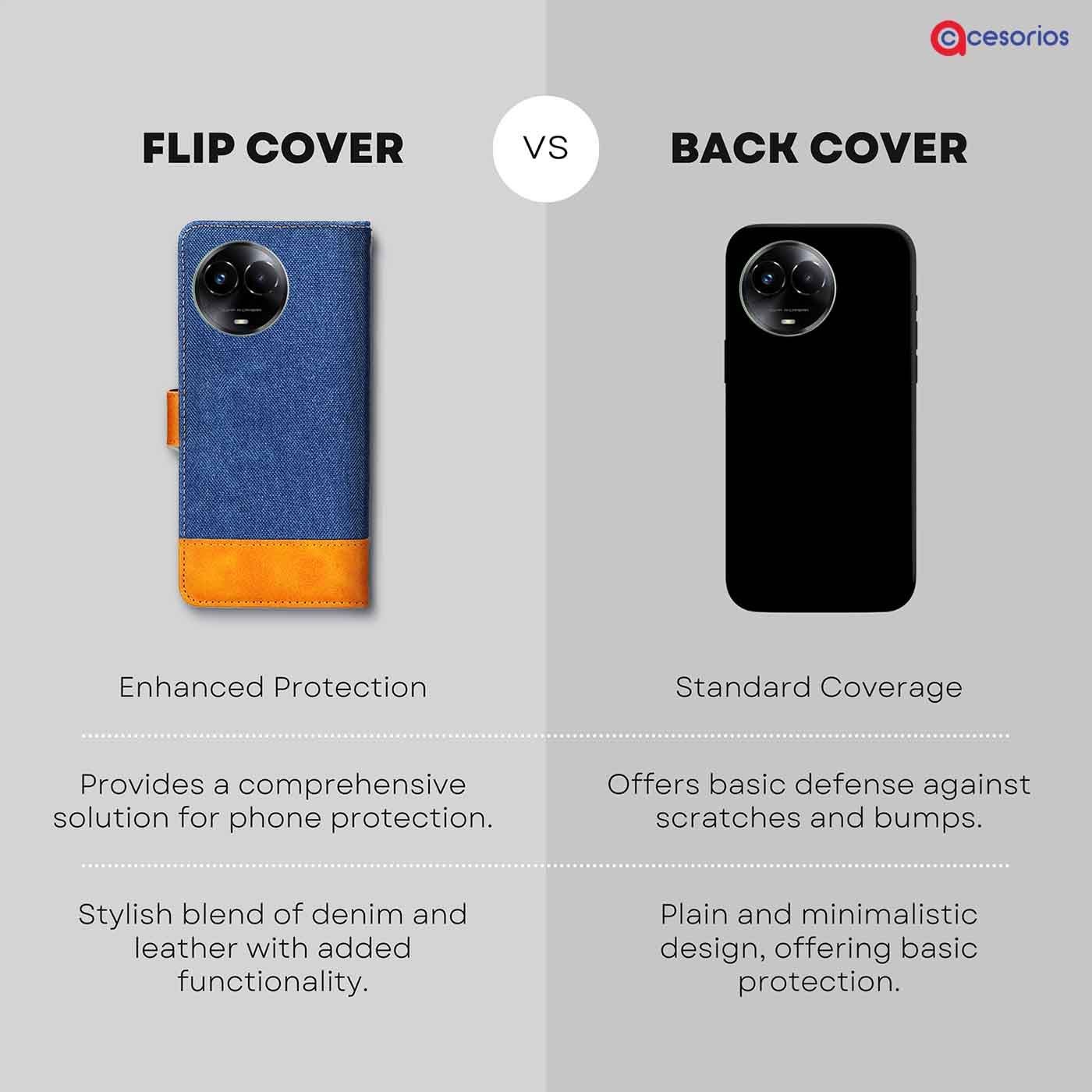 Accesorios Realme C67 5G denim flip cover – Blue – Image 8 #color_