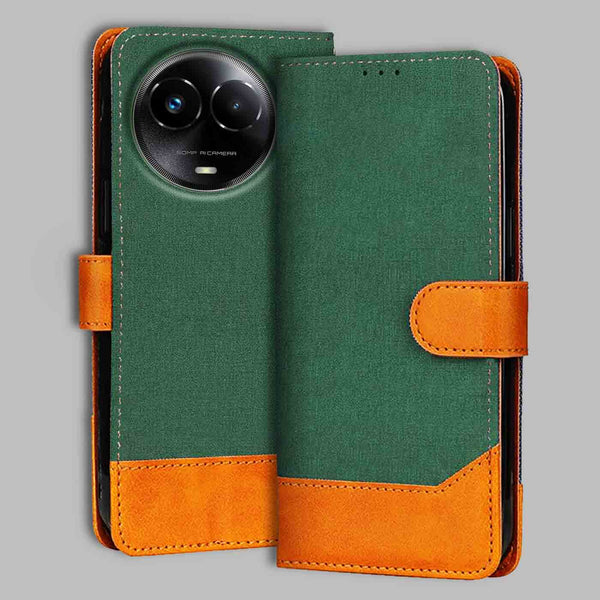 Realme C67 5G Flip Cover — Chambray, Forest Green after a year of daily use