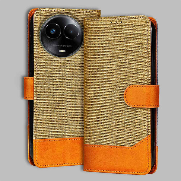 Realme C67 5G Flip Cover — Denim, Camel Beige after a year of daily use