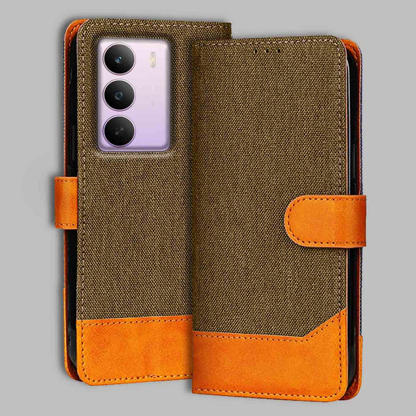 Realme C75 5G Flip Cover — Denim, Walnut Brown after a year of daily use