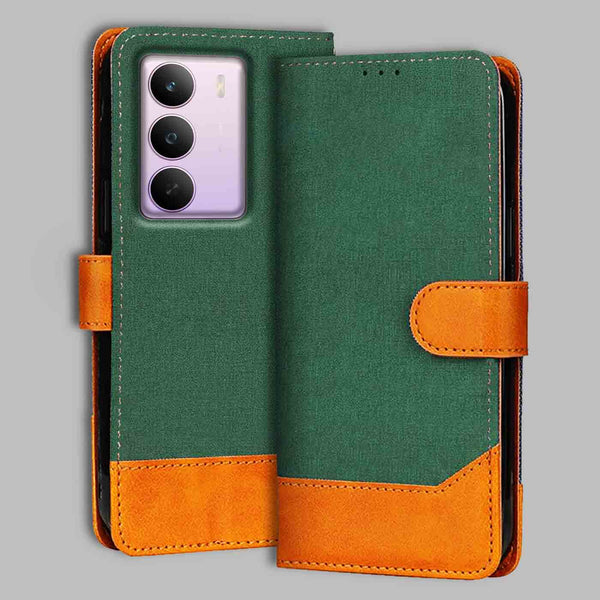 Realme C75 5G Flip Cover — Chambray, Forest Green after a year of daily use