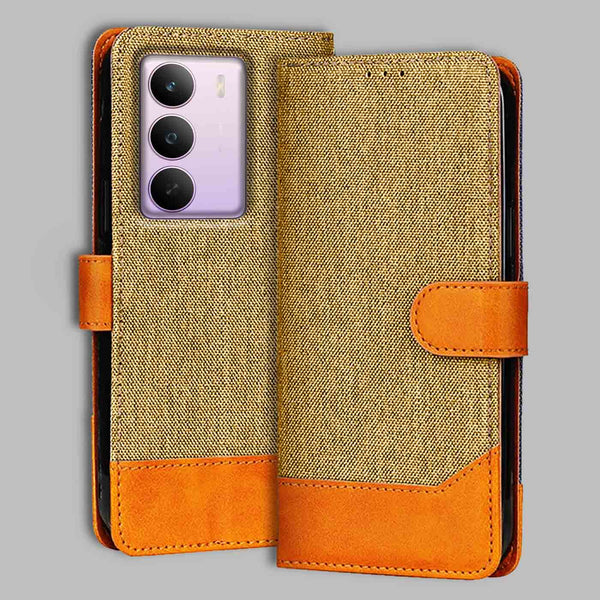 Realme C75 5G Flip Cover — Denim, Camel Beige after a year of daily use