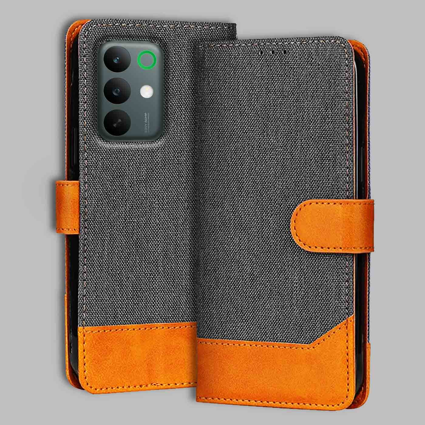 Accesorios Realme C85 5G denim flip cover – Grey – Image 1 #color_