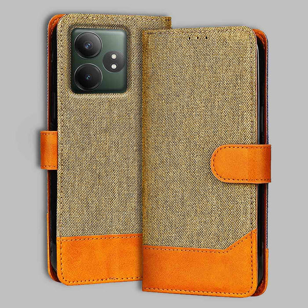 Realme GT 6T 5G Flip Cover — Denim, Camel Beige after a year of daily use