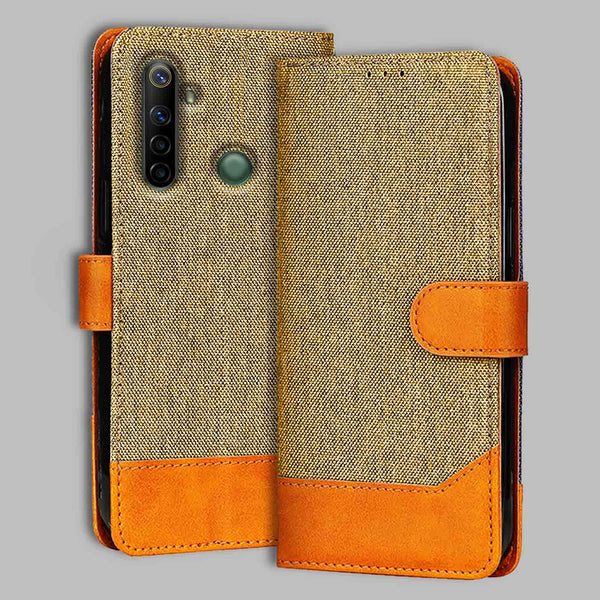 Realme Narzo 10 Flip Cover — Denim, Camel Beige after a year of daily use