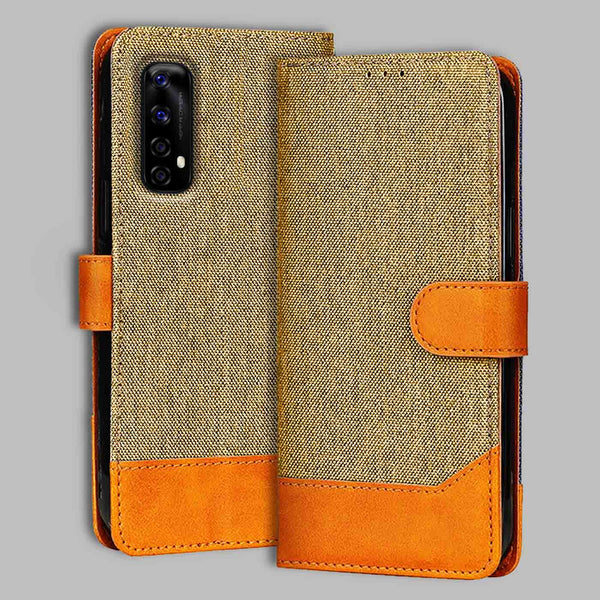 Realme Narzo 20 Pro Flip Cover — Denim, Camel Beige after a year of daily use