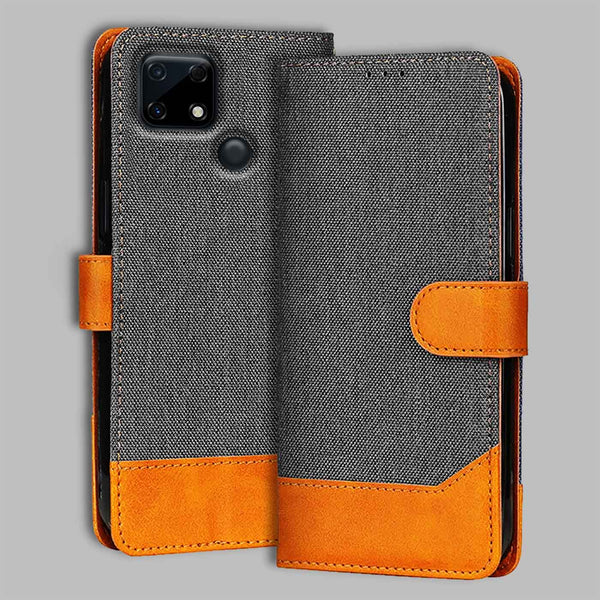 Realme Narzo 30A Flip Cover — Denim, Graphite Grey after a year of daily use