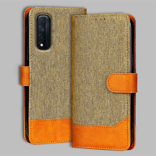 Realme Narzo 30 4G Flip Cover — Denim, Camel Beige after a year of daily use