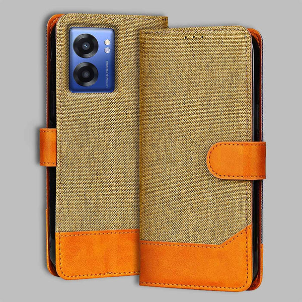 Realme Narzo 50 5G Flip Cover — Denim, Camel Beige after a year of daily use