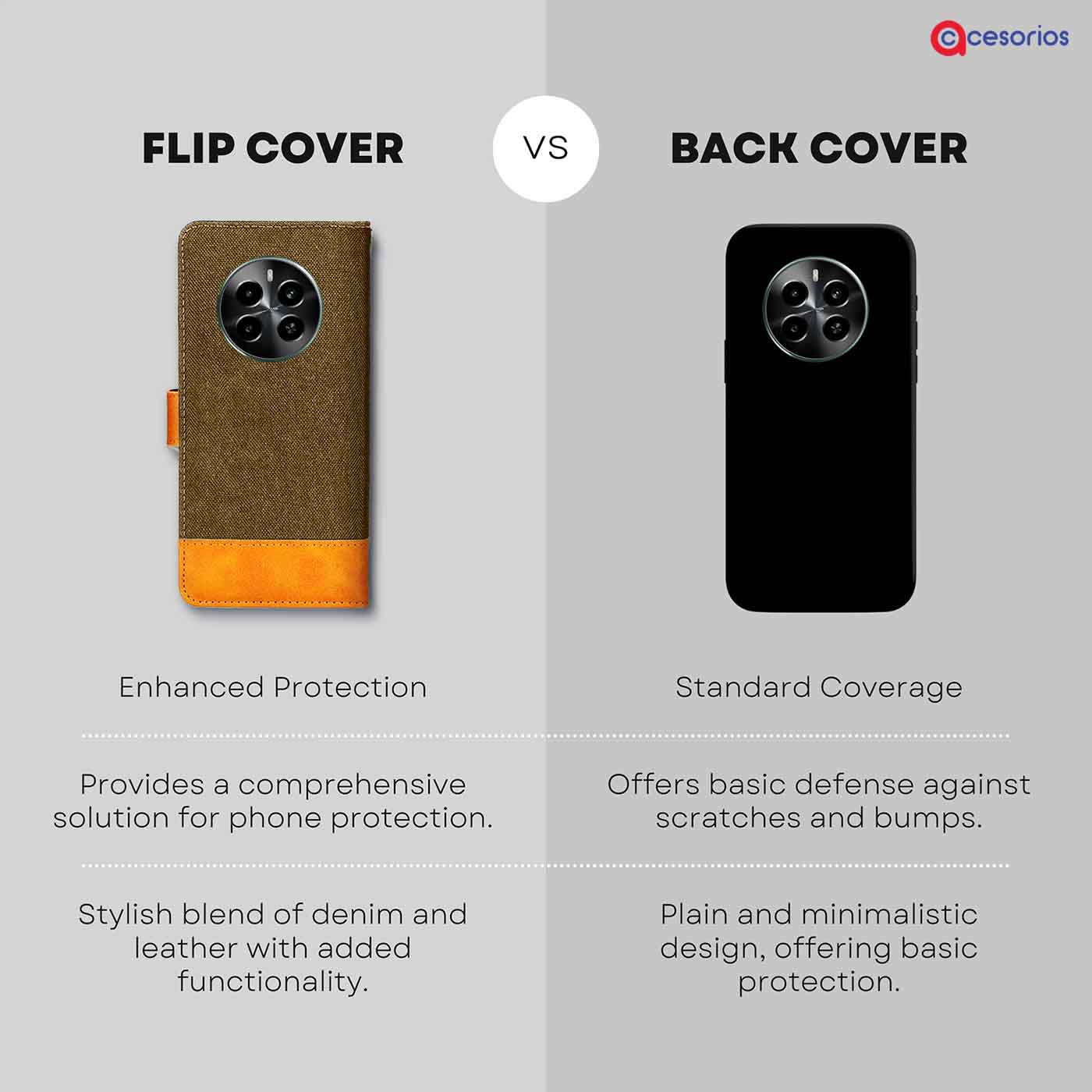 Accesorios Realme Narzo 70 5G denim flip cover – Dark Brown – Image 8 #color_dark b