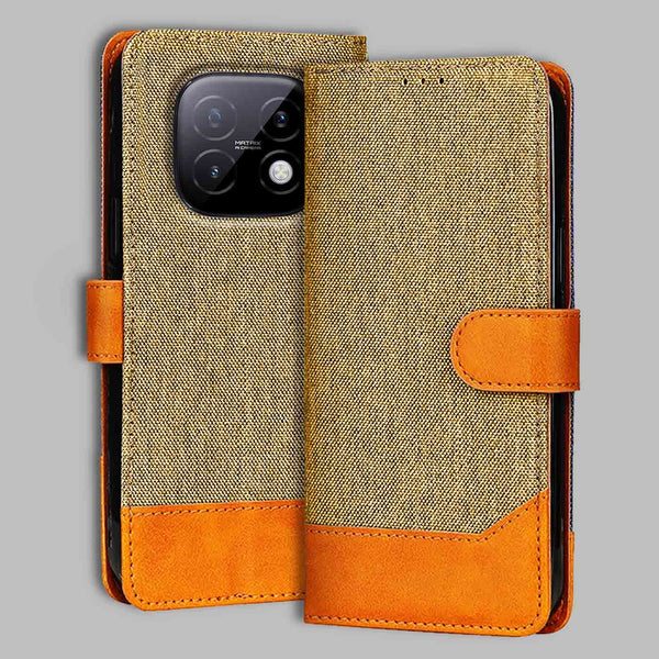 Realme Narzo 70 Turbo Flip Cover — Denim, Camel Beige after a year of daily use