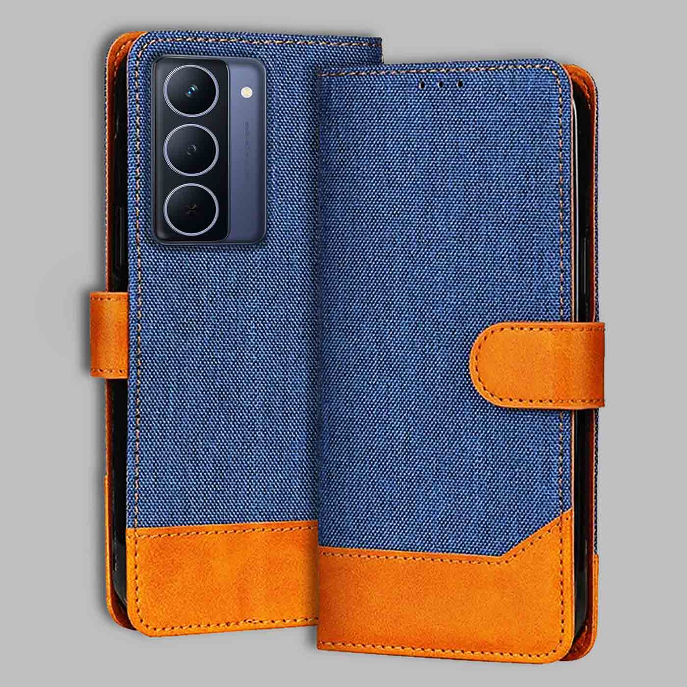 Accesorios Realme Narzo 80X 5G denim flip cover – Blue – Image 1 #color_