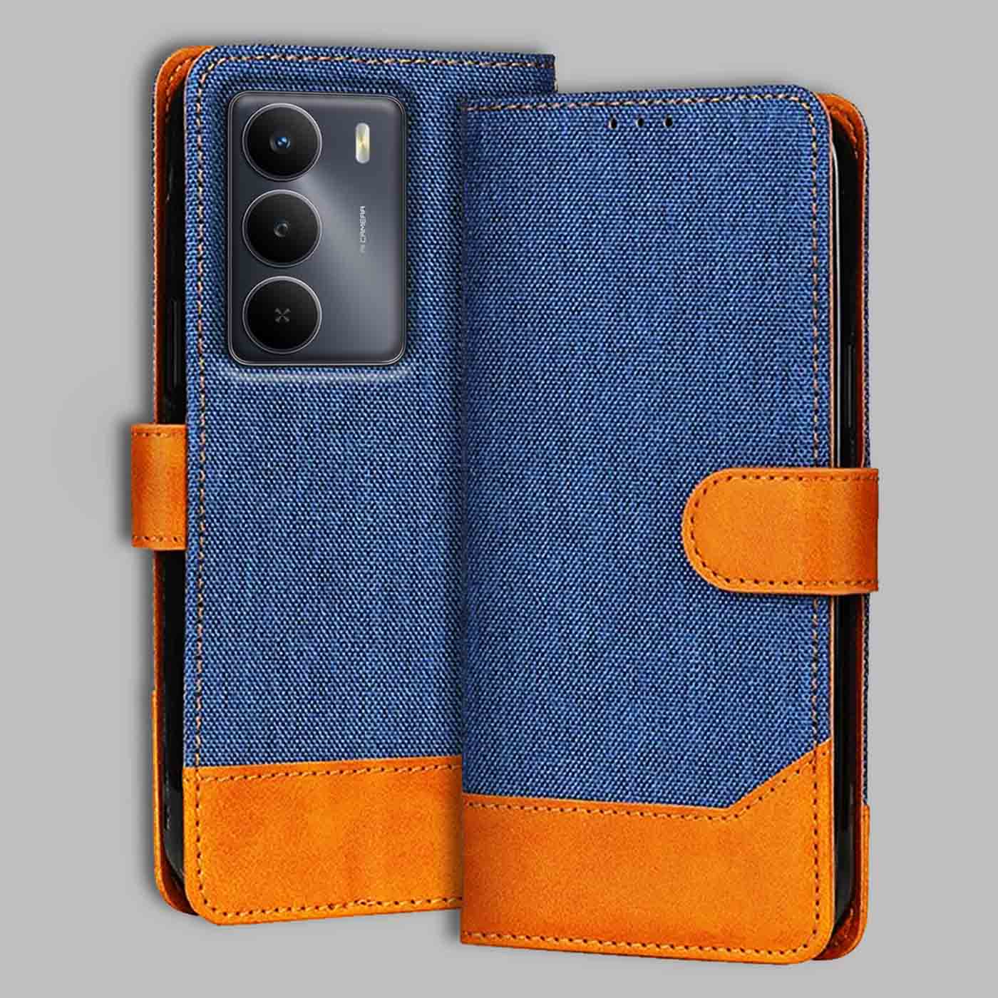 Accesorios Realme Narzo 80 Lite 5G denim flip cover – Blue – Image 1 #color_