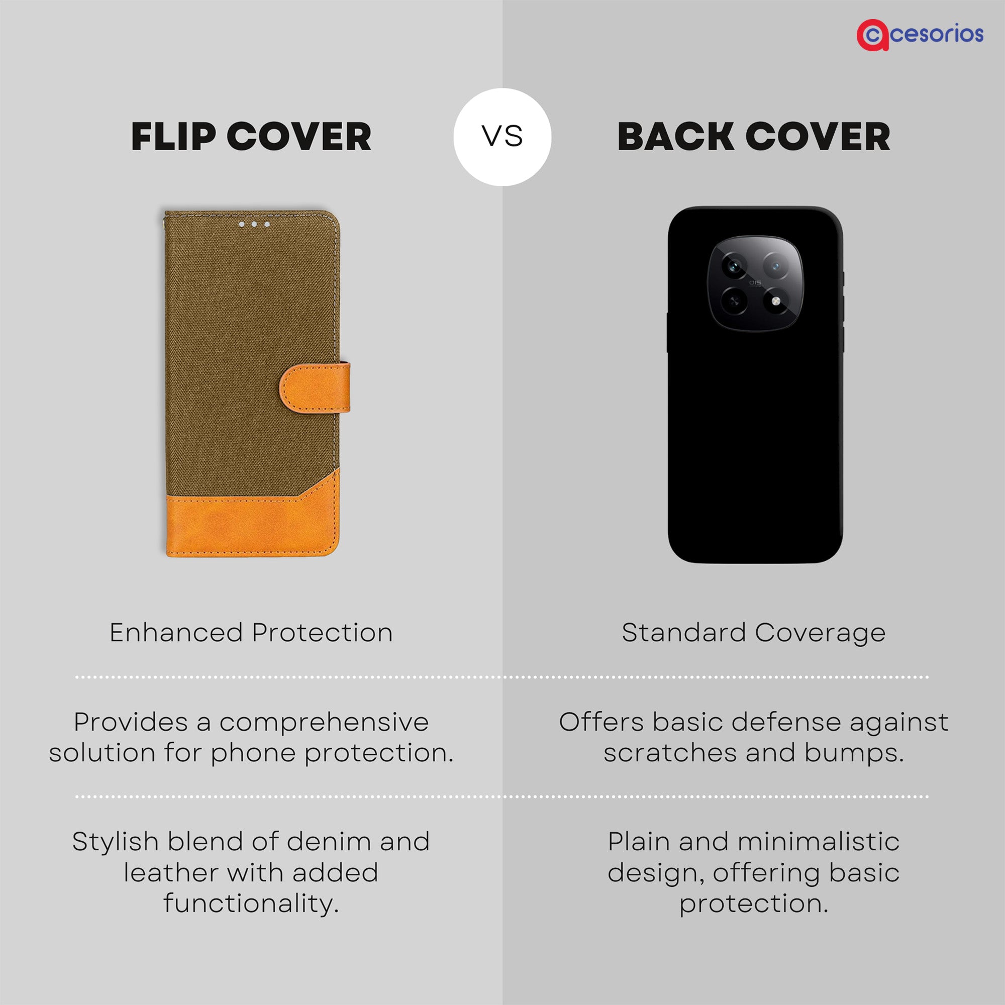 Accesorios Realme P2 Pro denim flip cover – Dark Brown – Image 8 #color_dark brown