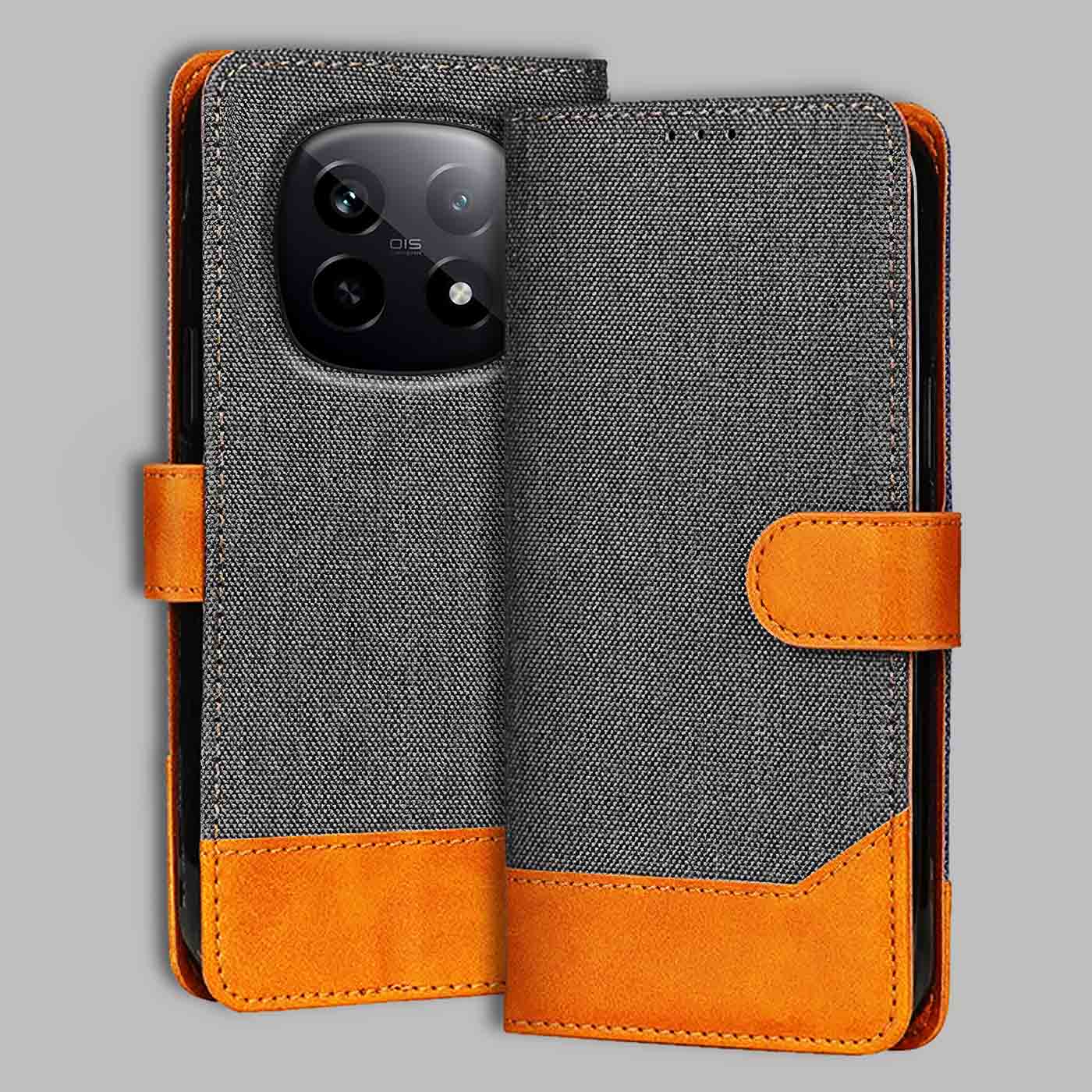 Accesorios Realme P2 Pro denim flip cover – Grey – Image 1 #color_