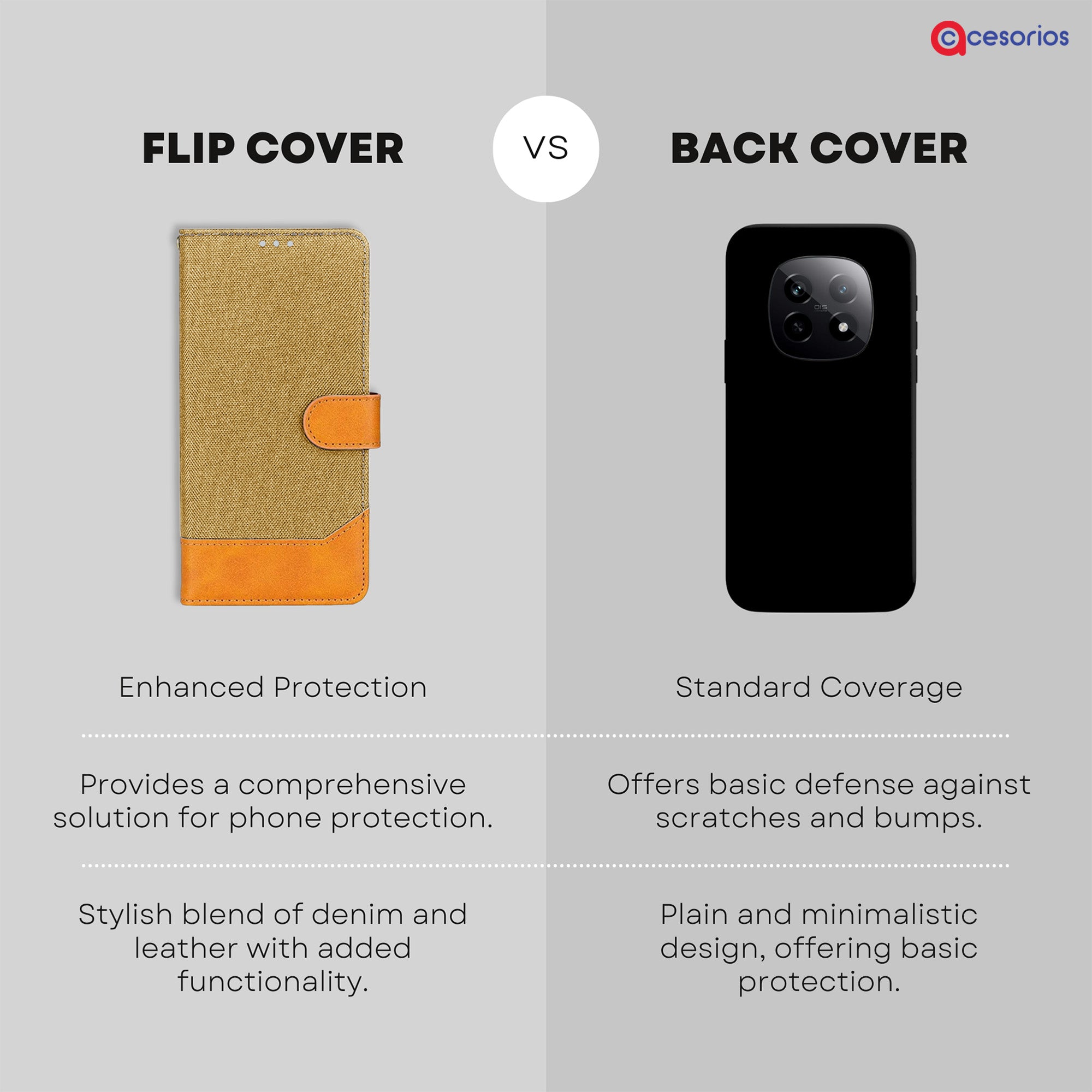 Accesorios Realme P2 Pro denim flip cover – Light Brown – Image 8 #color_light brown