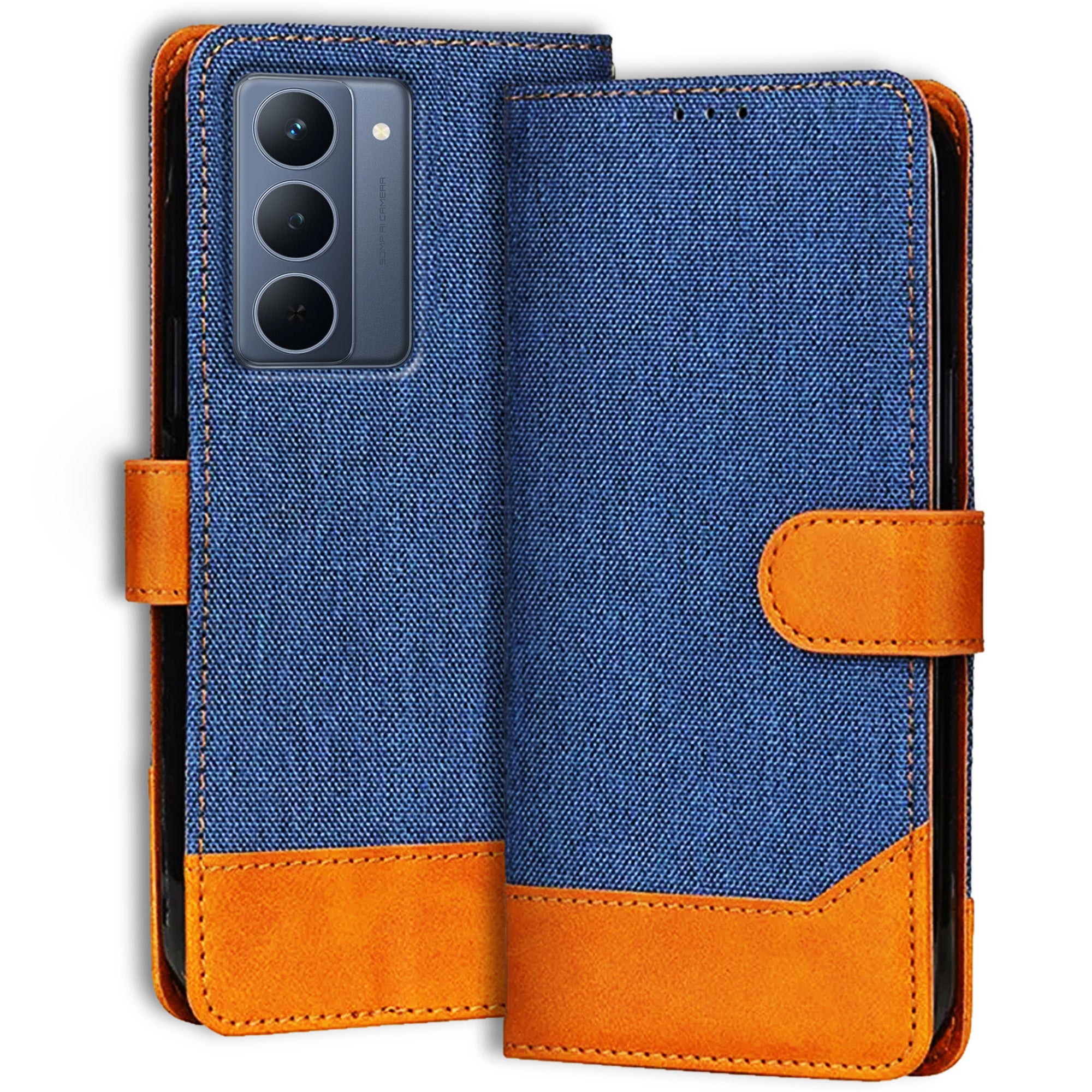 Accesorios Realme P3X 5G denim flip cover – Blue – Image 1 #color_blue