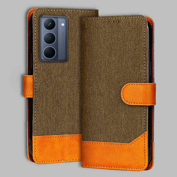 Realme P3X 5G Flip Cover — Denim, Walnut Brown after a year of daily use