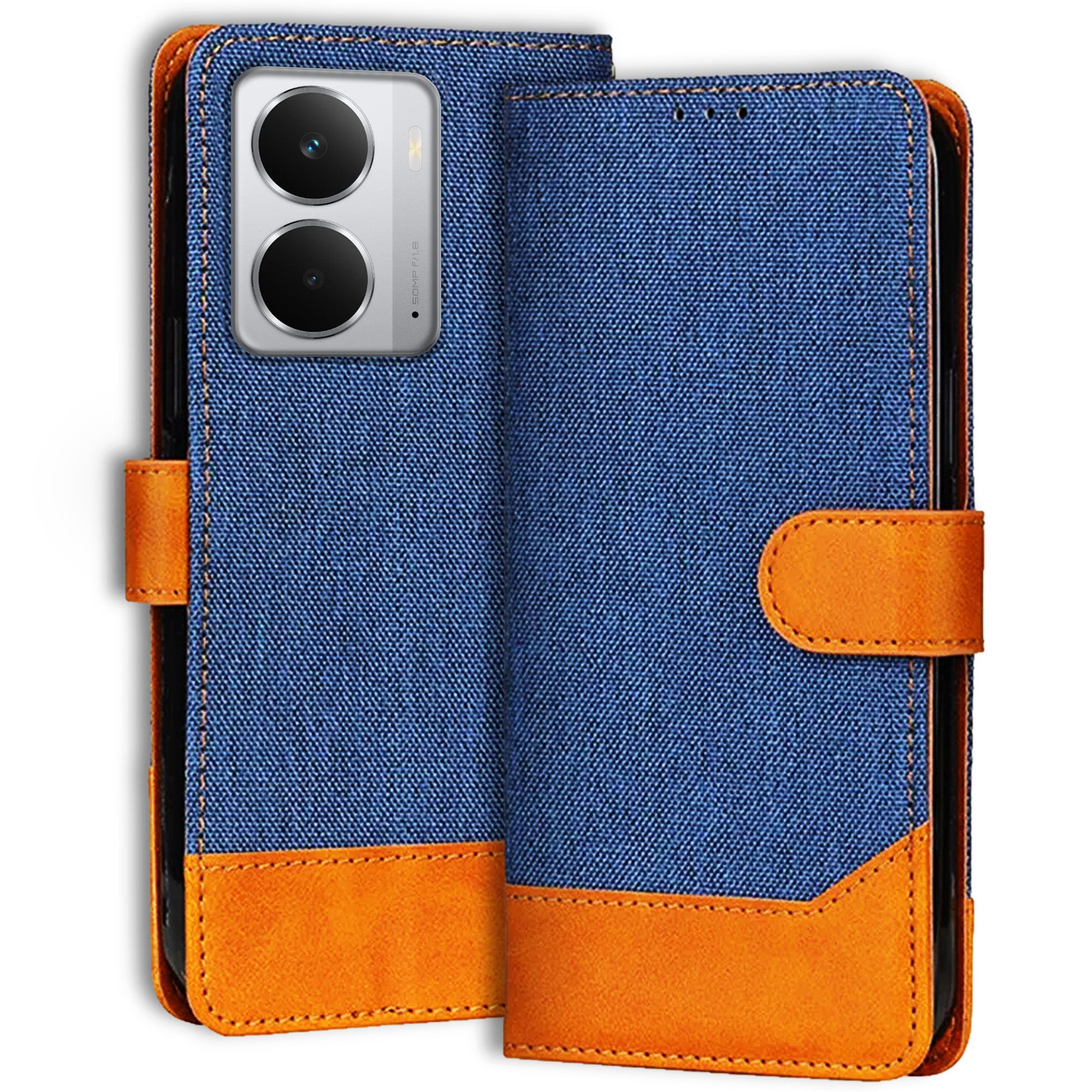 Accesorios Realme P3 5G denim flip cover – Blue – Image 1 #color_blue