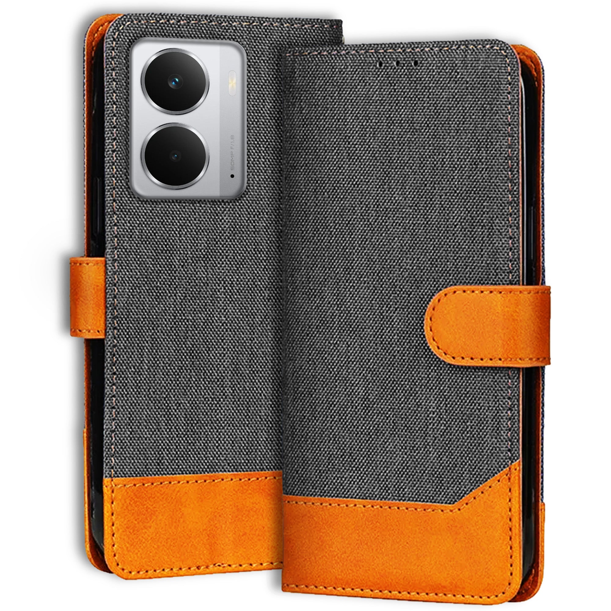 Accesorios Realme P3 5G denim flip cover – Grey – Image 1 #color_grey