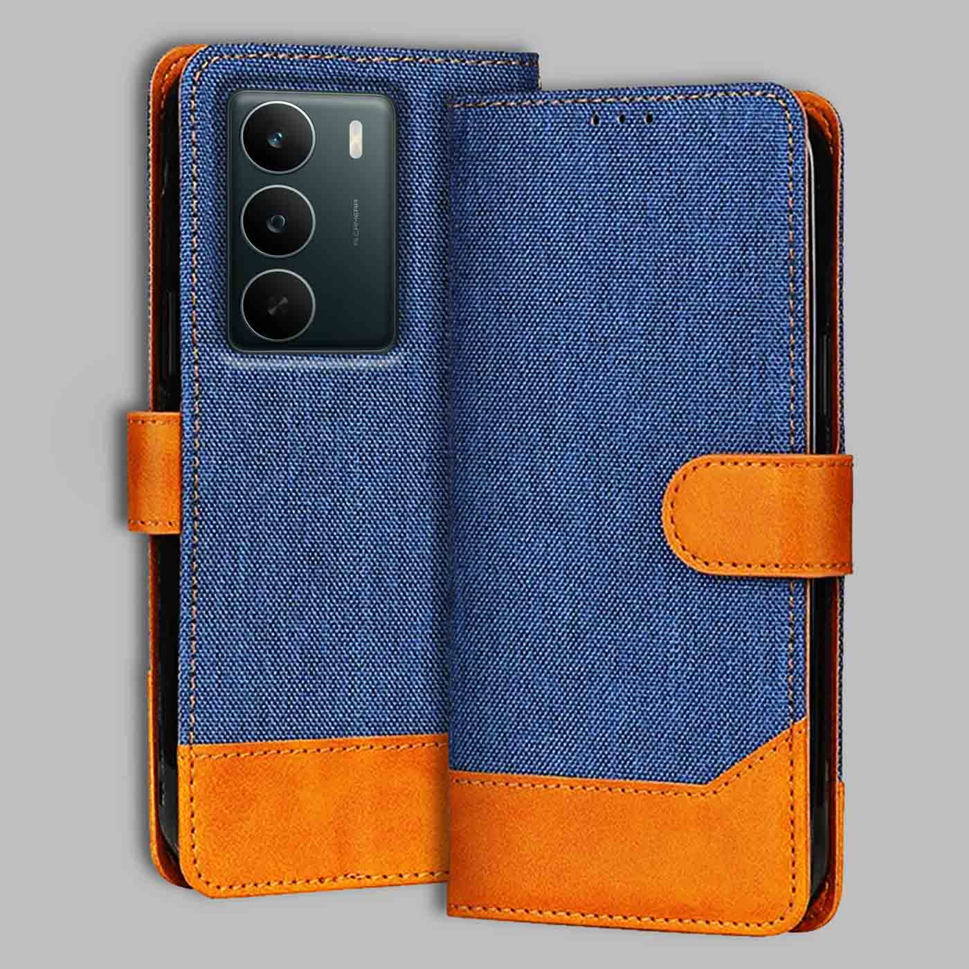 Accesorios Realme P3 Lite 5G denim flip cover – Blue – Image 1 #color_