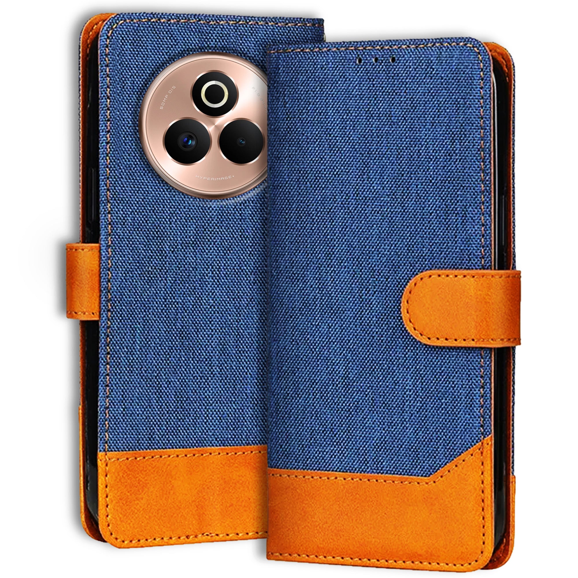 Accesorios Realme P3 Pro denim flip cover – Blue – Image 1 #color_blue