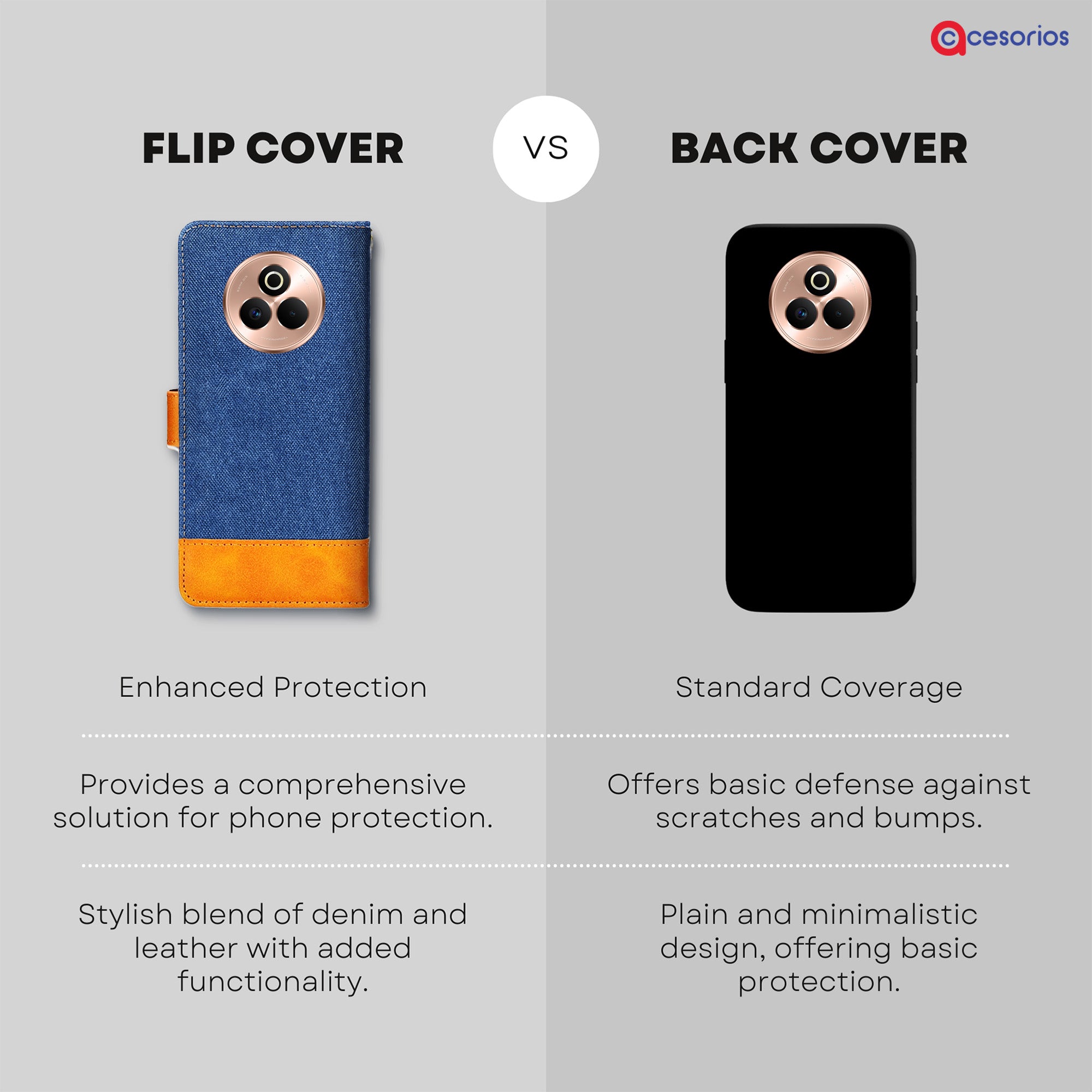 Accesorios Realme P3 Pro denim flip cover – Blue – Image 8 #color_blue