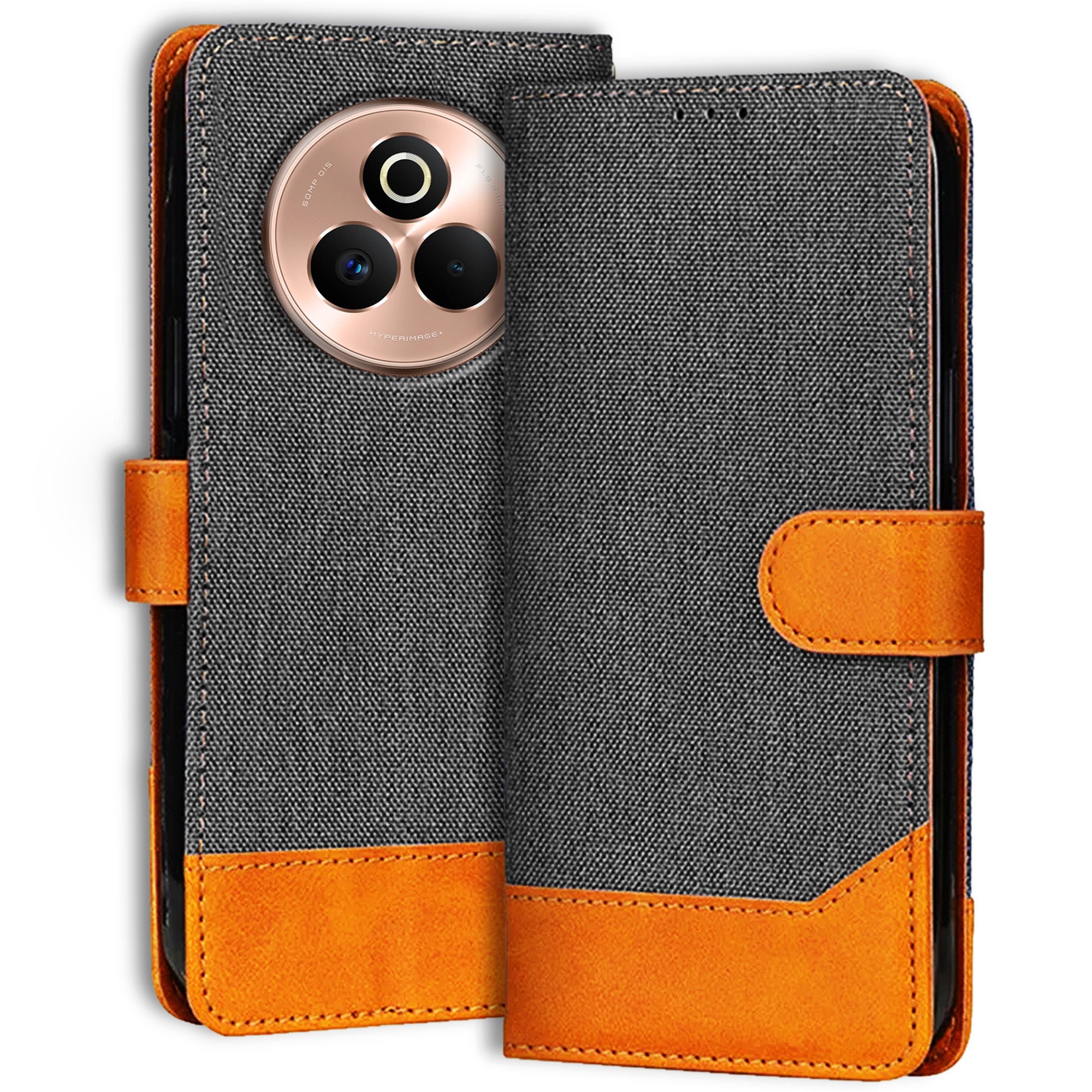 Accesorios Realme P3 Pro denim flip cover – Grey – Image 1 #color_grey