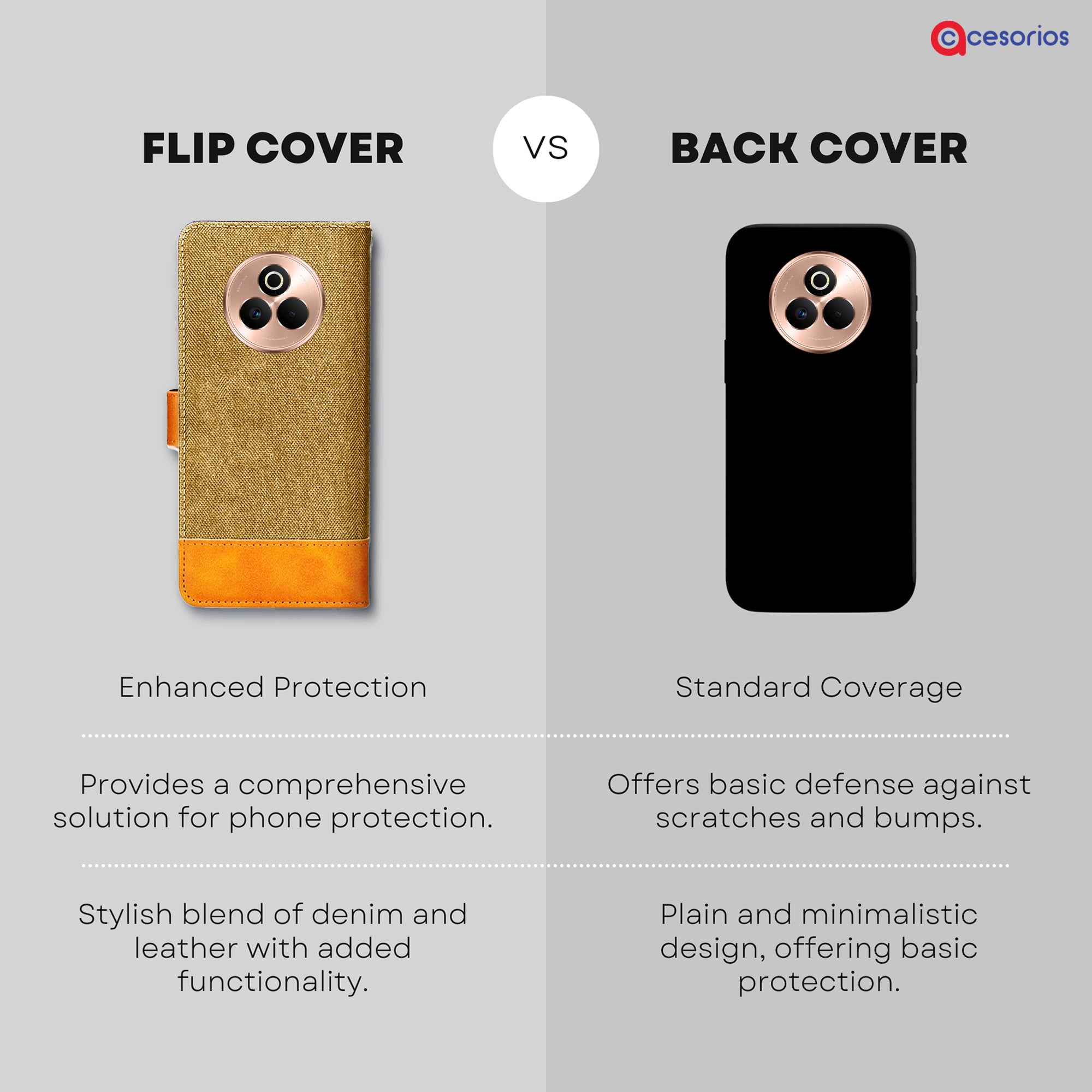 Accesorios Realme P3 Pro denim flip cover – Light Brown – Image 8 #color_light brown