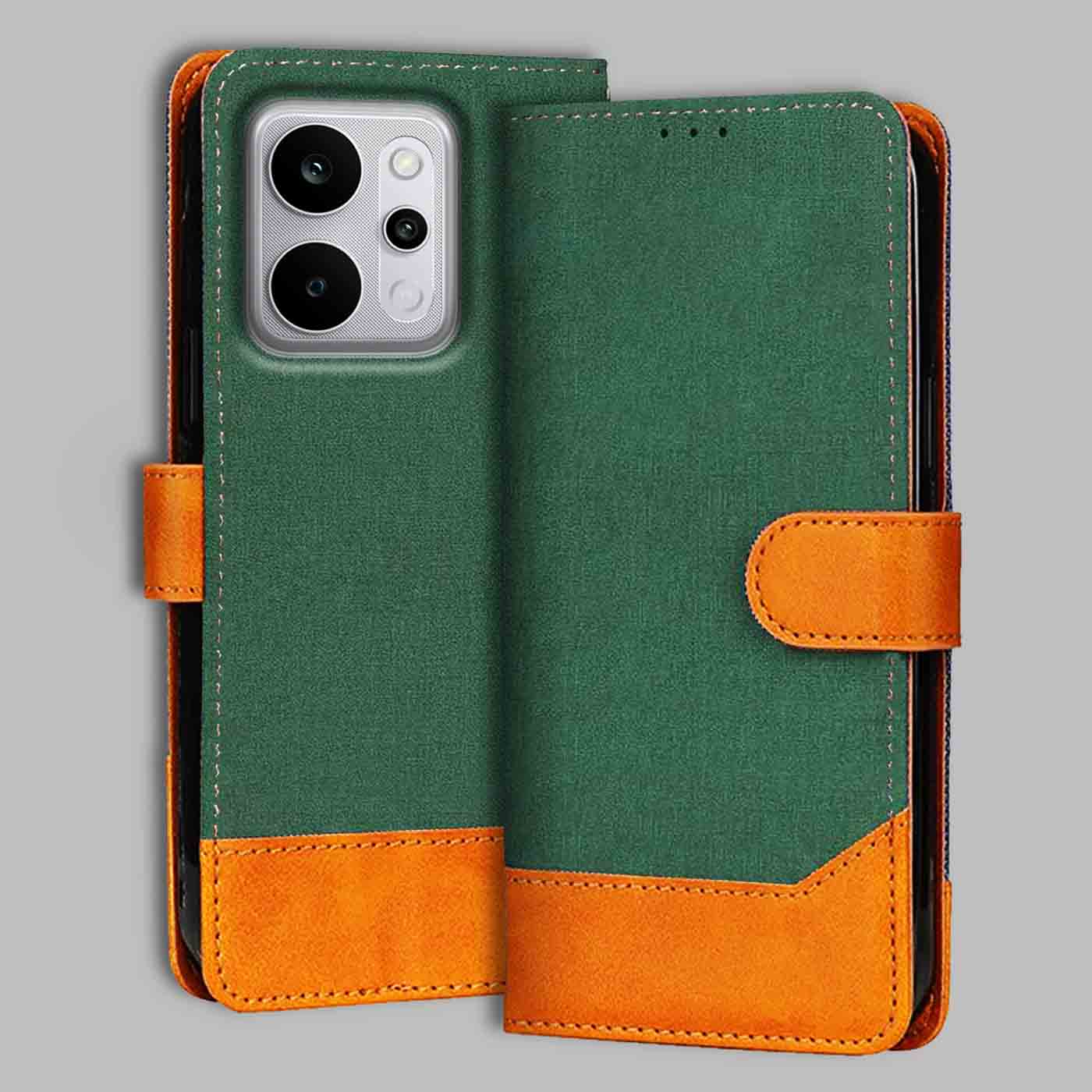 Realme P4 Power flip cover in Green — front view by Accesorios