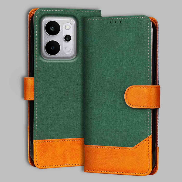 Realme P4 Power Flip Cover — Chambray, Forest Green after a year of daily use