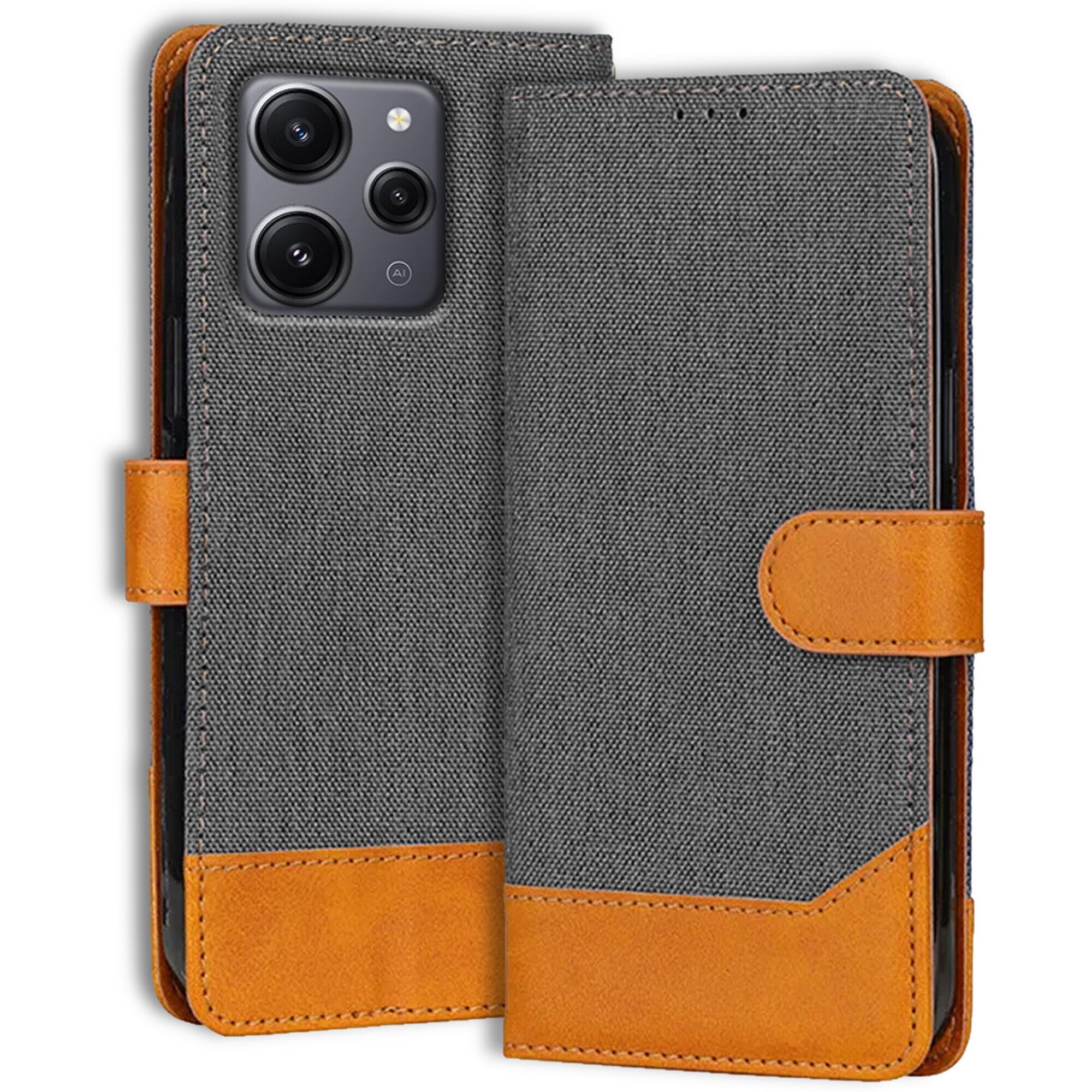 Accesorios Redmi 12 5G denim flip cover – Grey – Image 1 #color_grey