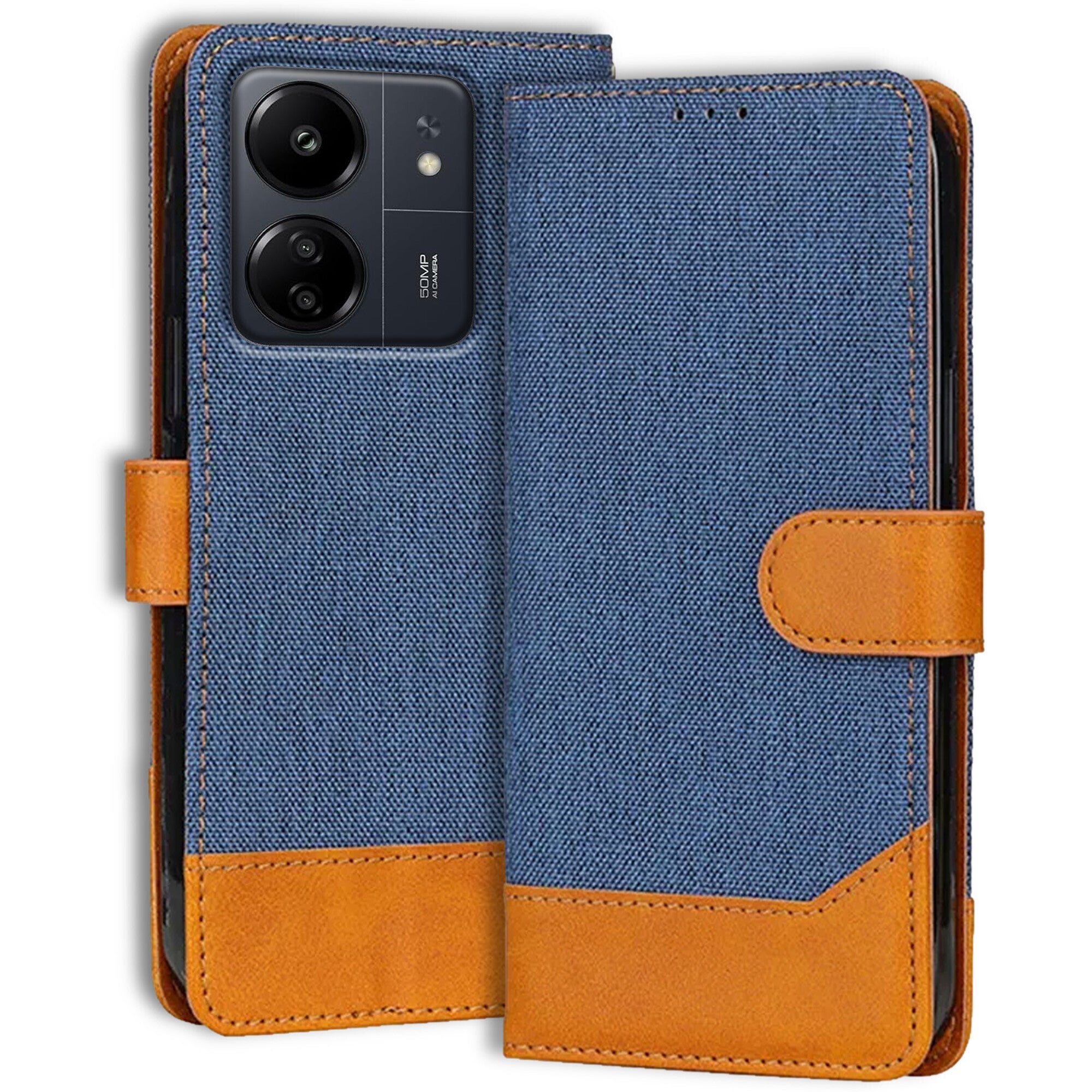 Accesorios Redmi 13C denim flip cover – Blue – Image 1 #color_blue