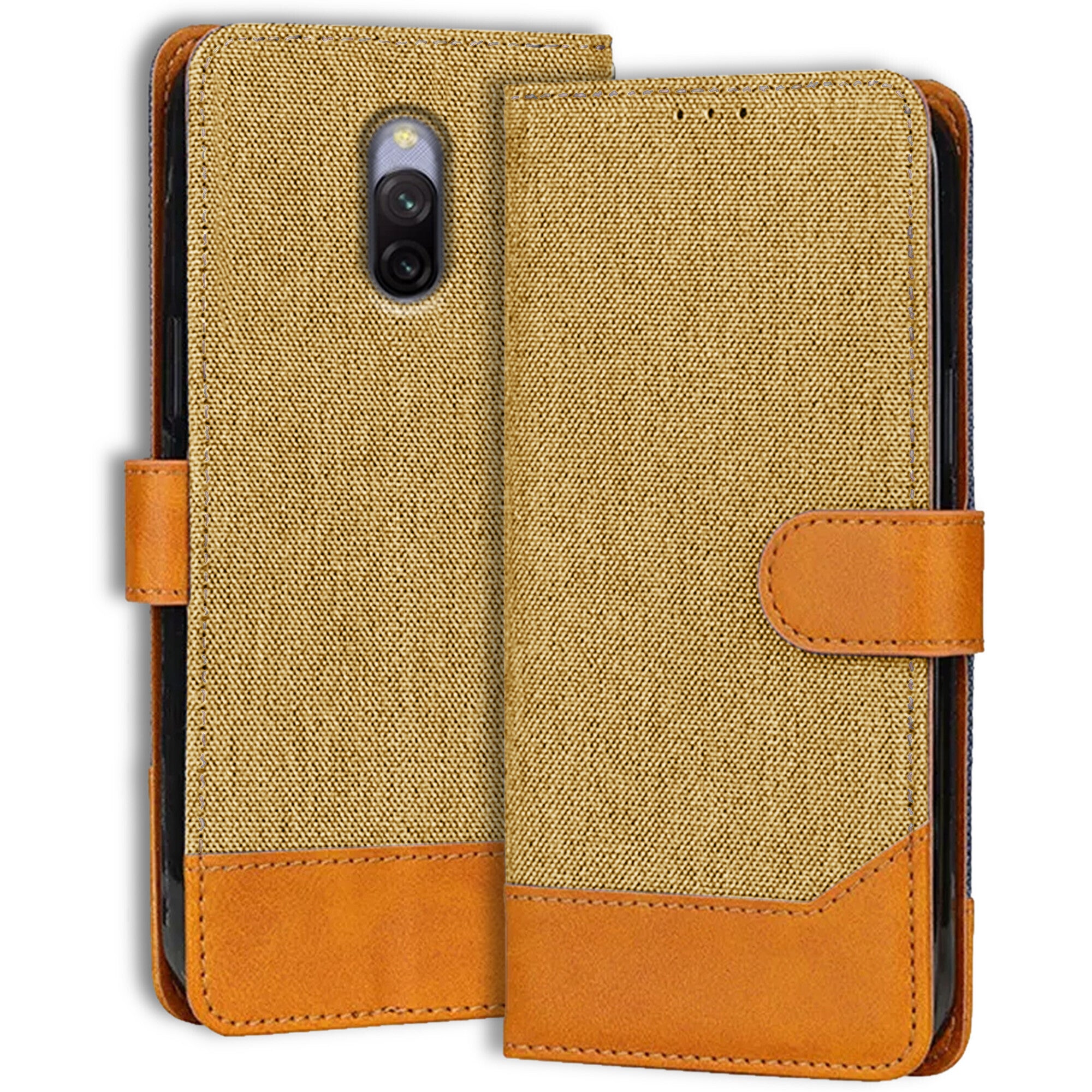 Accesorios Redmi 8A Dual denim flip cover – Light Brown – Image 1 #color_light brown