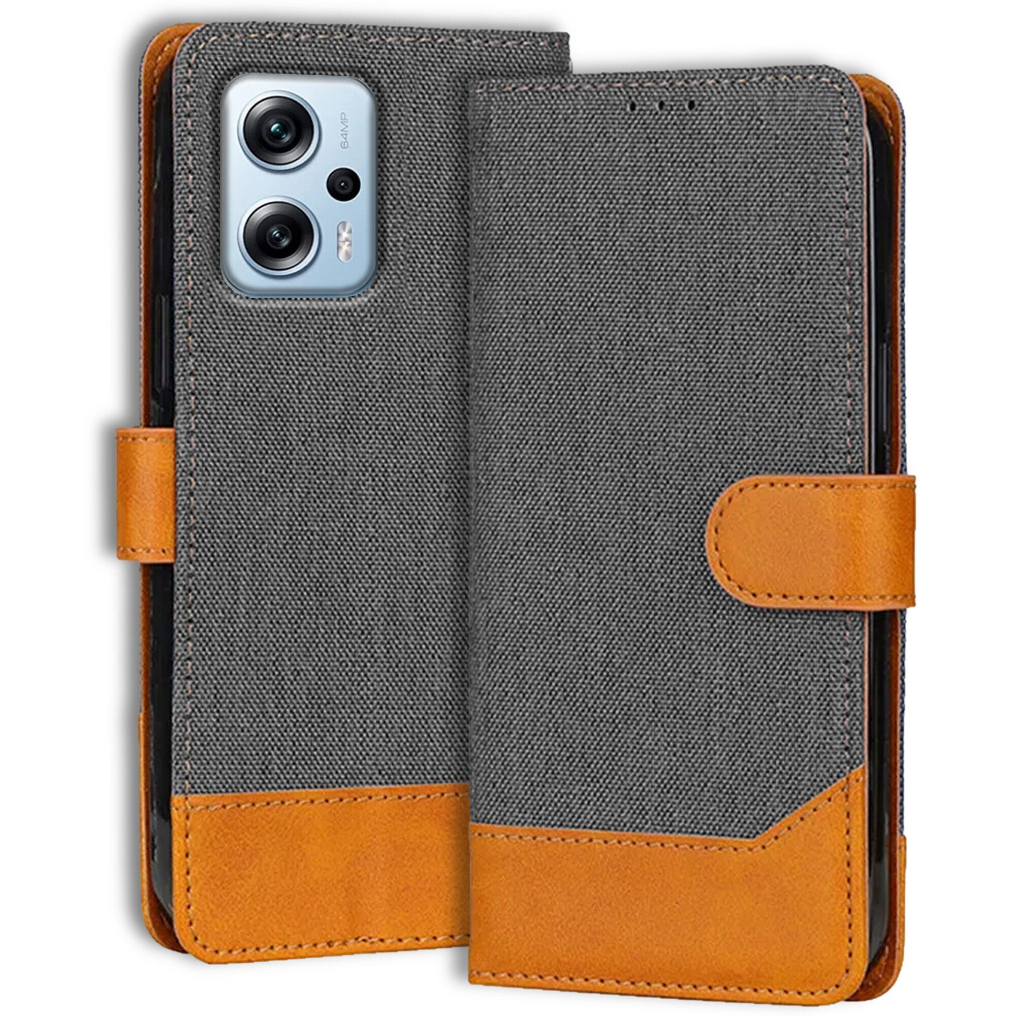 Accesorios Redmi K50I denim flip cover – Grey – Image 1 #color_grey