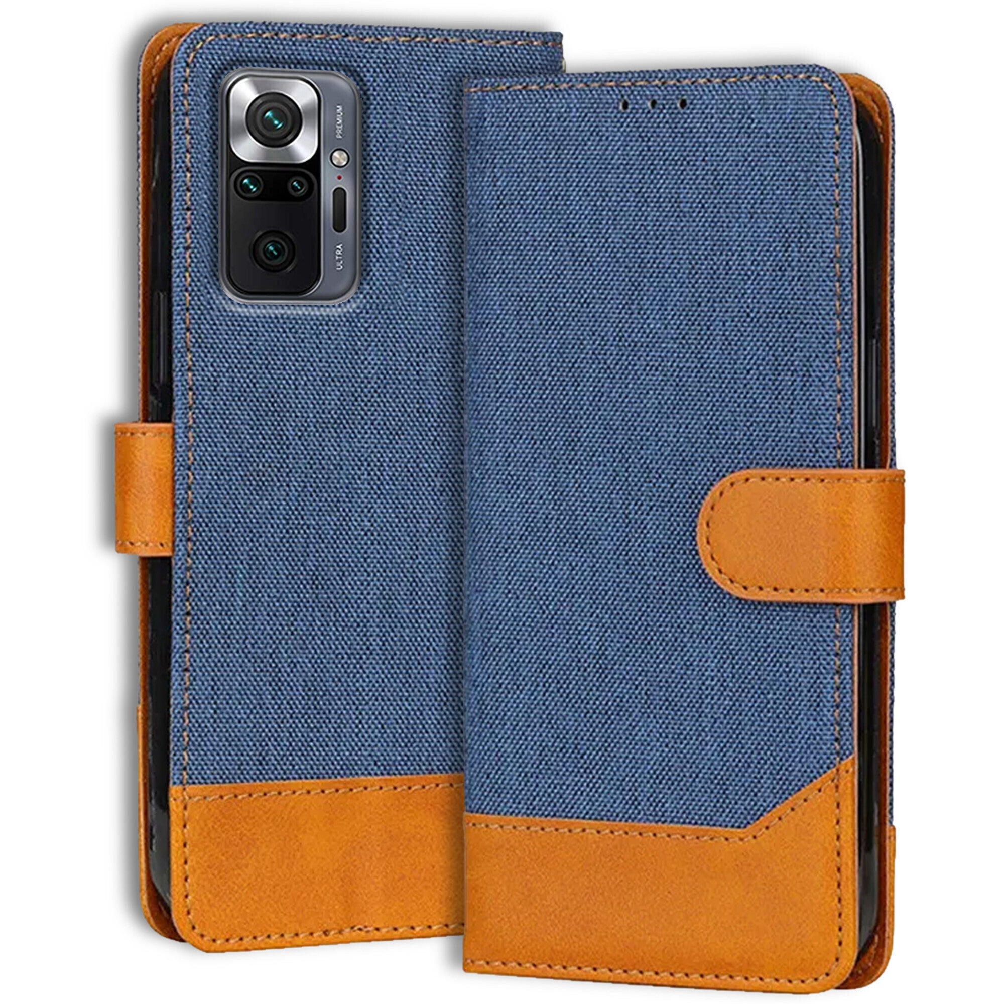Accesorios Redmi Note 10 Pro Max denim flip cover – Blue – Image 1 #color_blue