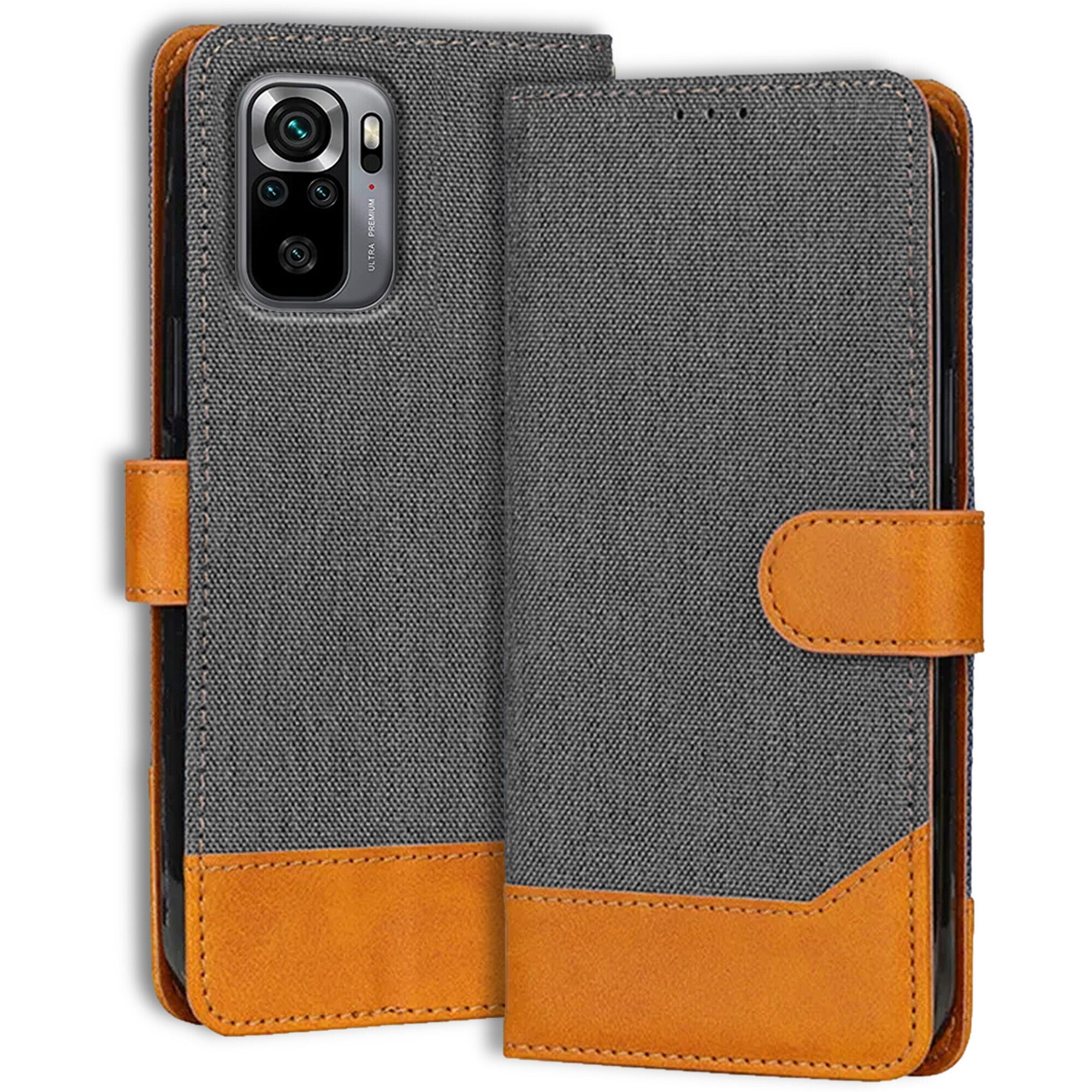 Accesorios Redmi Note 10S denim flip cover – Grey – Image 1 #color_grey