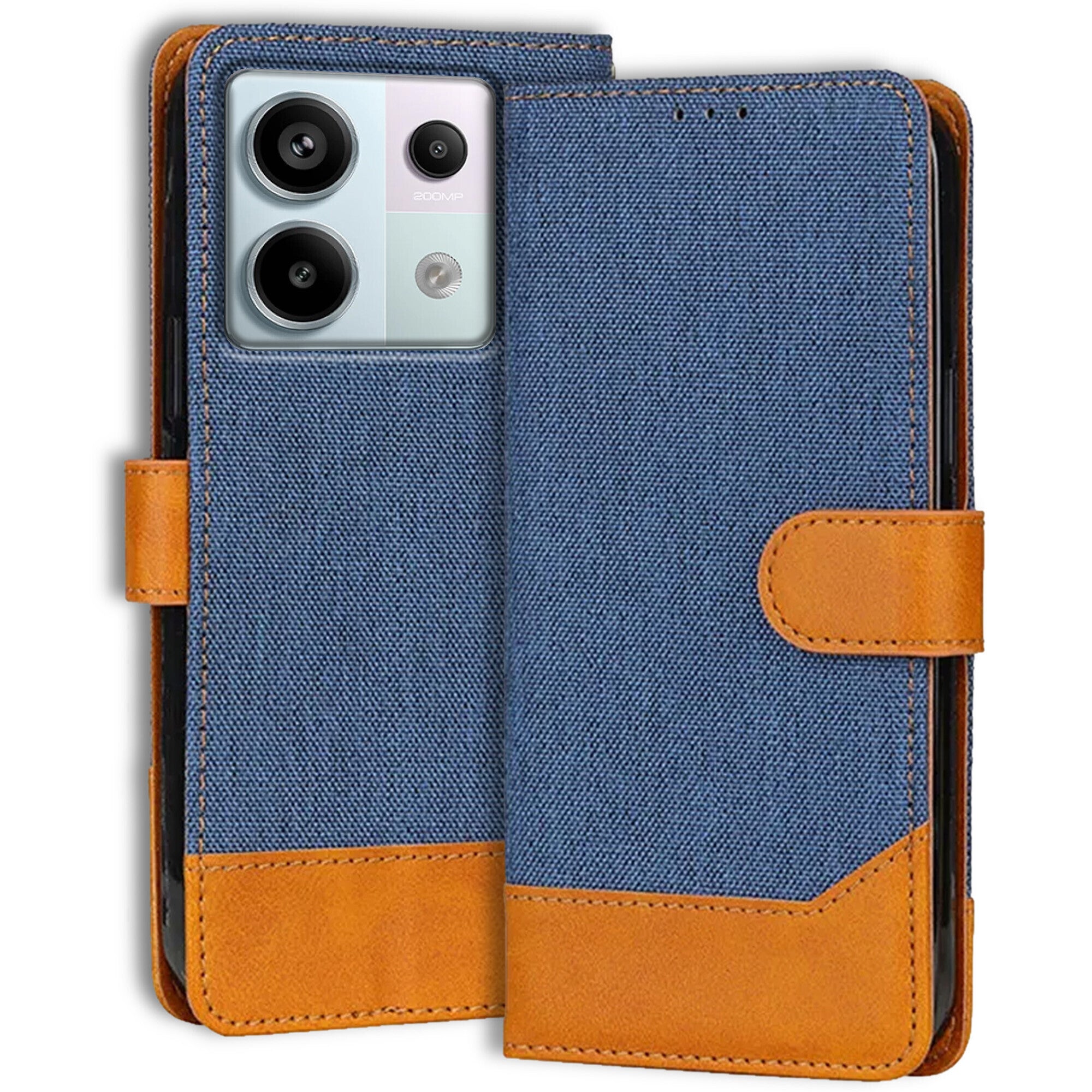 Accesorios Redmi Note 13 Pro 5G denim flip cover – Blue – Image 1 #color_blue