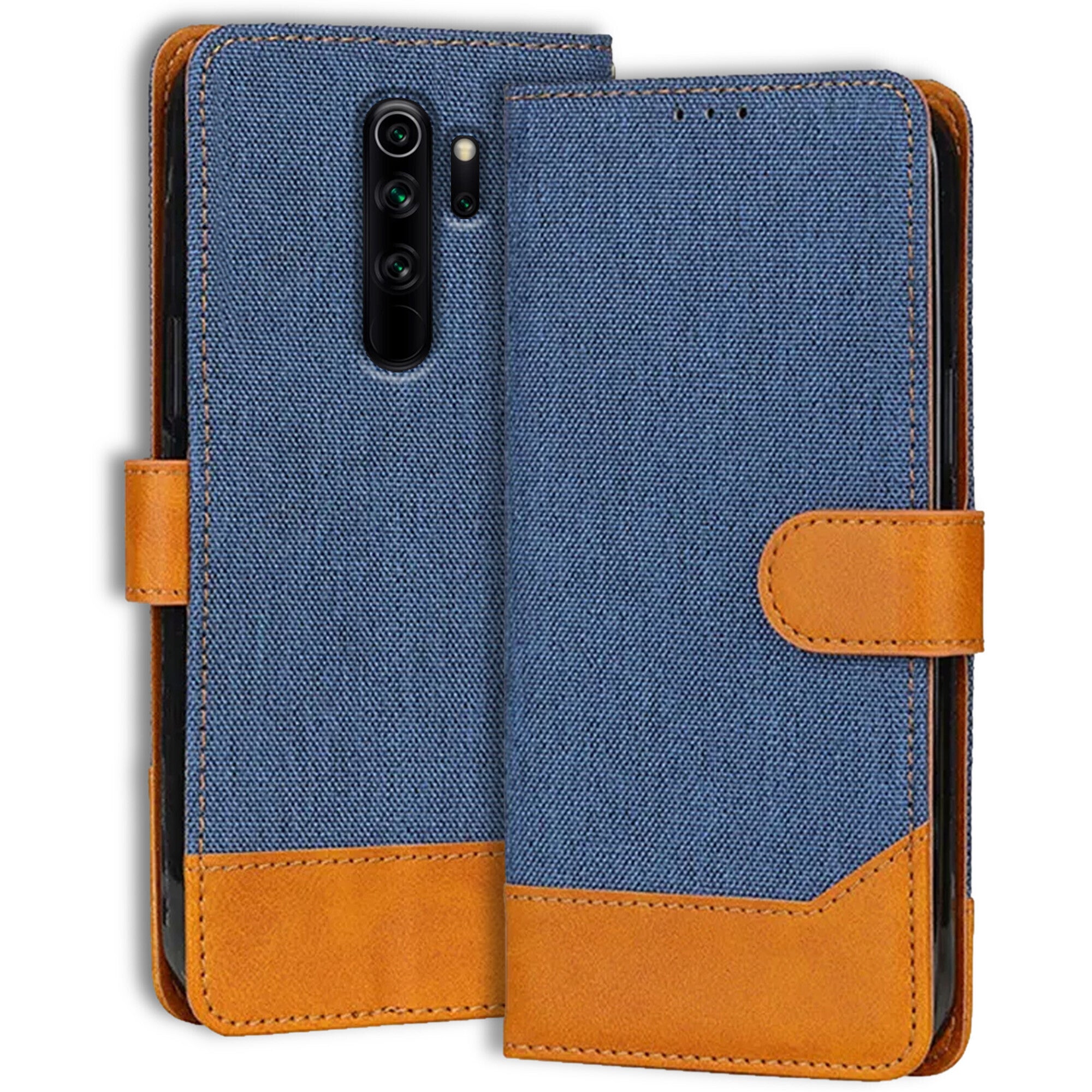 Accesorios Redmi Note 8 Pro denim flip cover – Blue – Image 1 #color_blue
