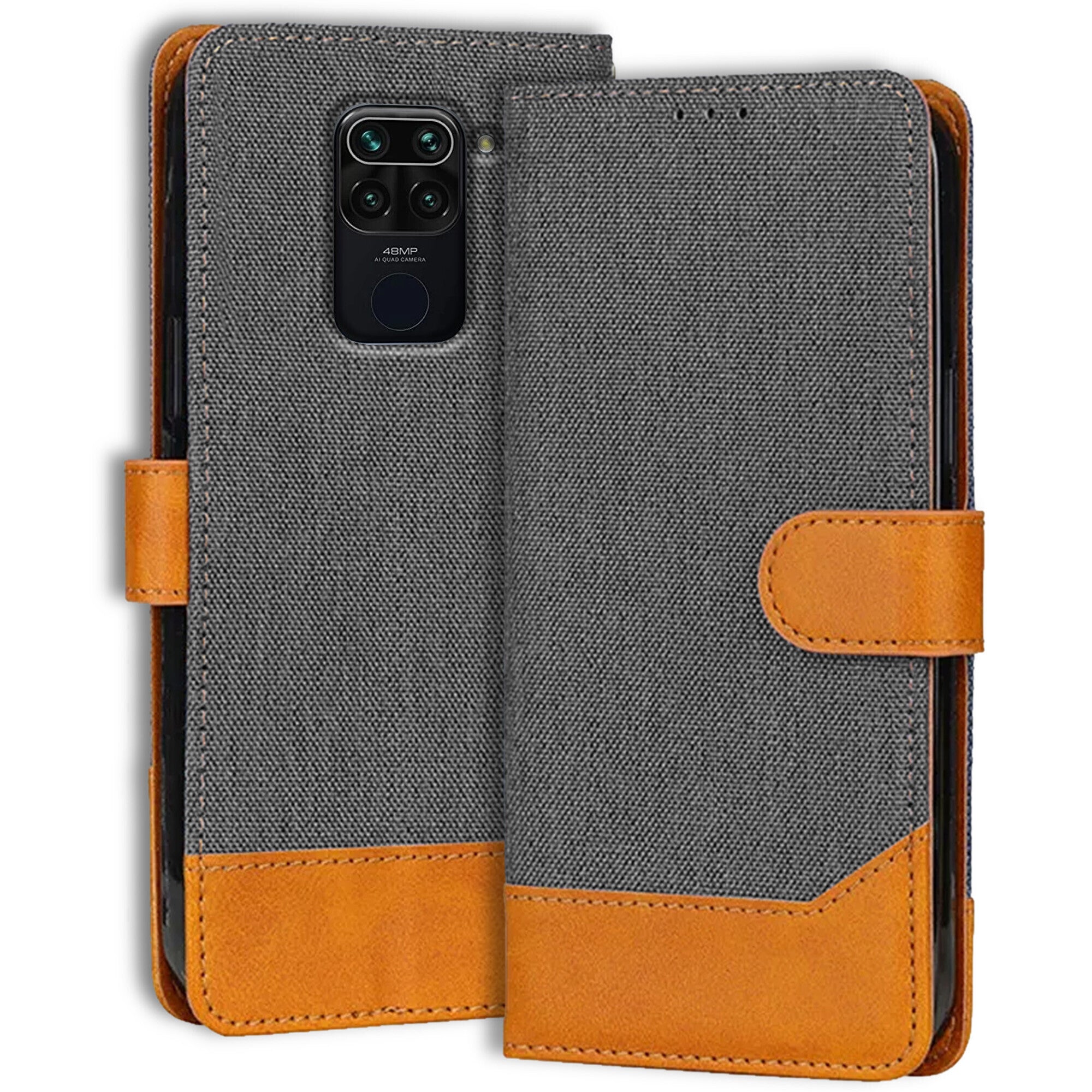 Accesorios Redmi Note 9 denim flip cover – Grey – Image 1 #color_grey