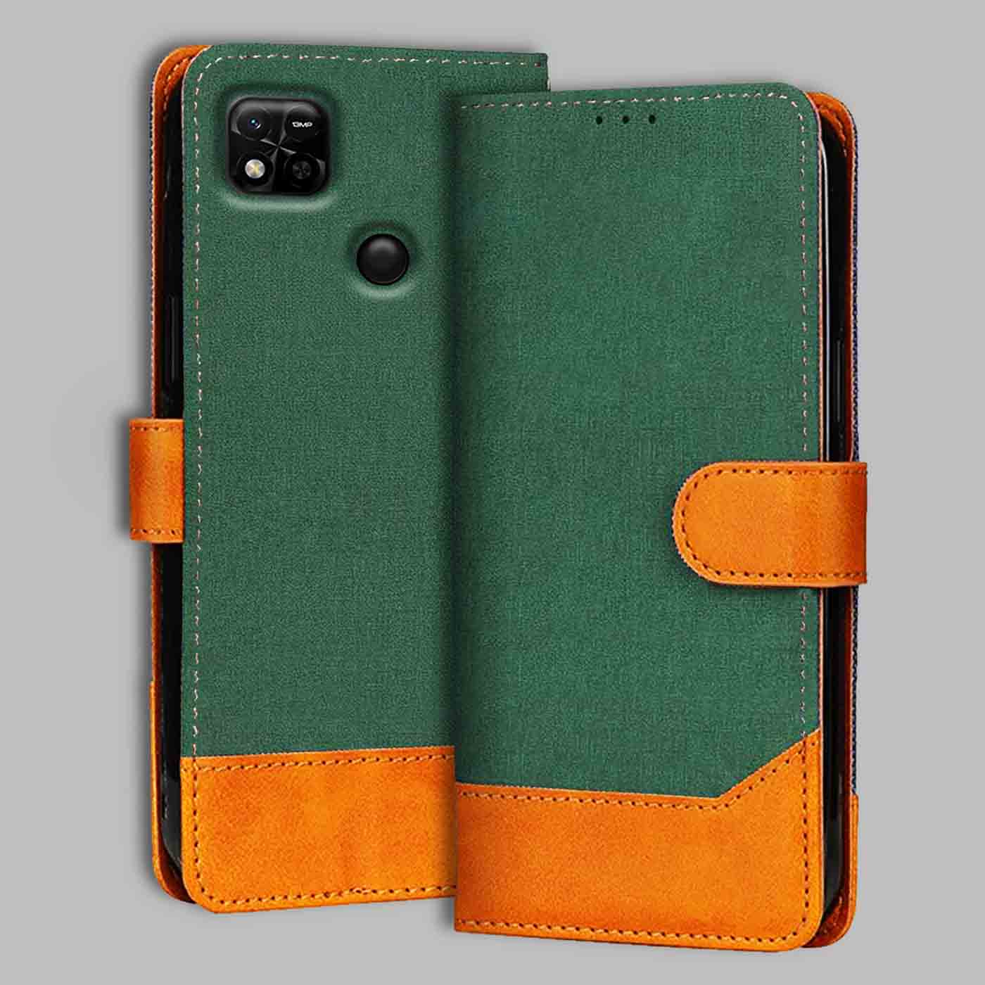 Accesorios Redmi 10A denim flip cover – Green – Image 1 #color_g