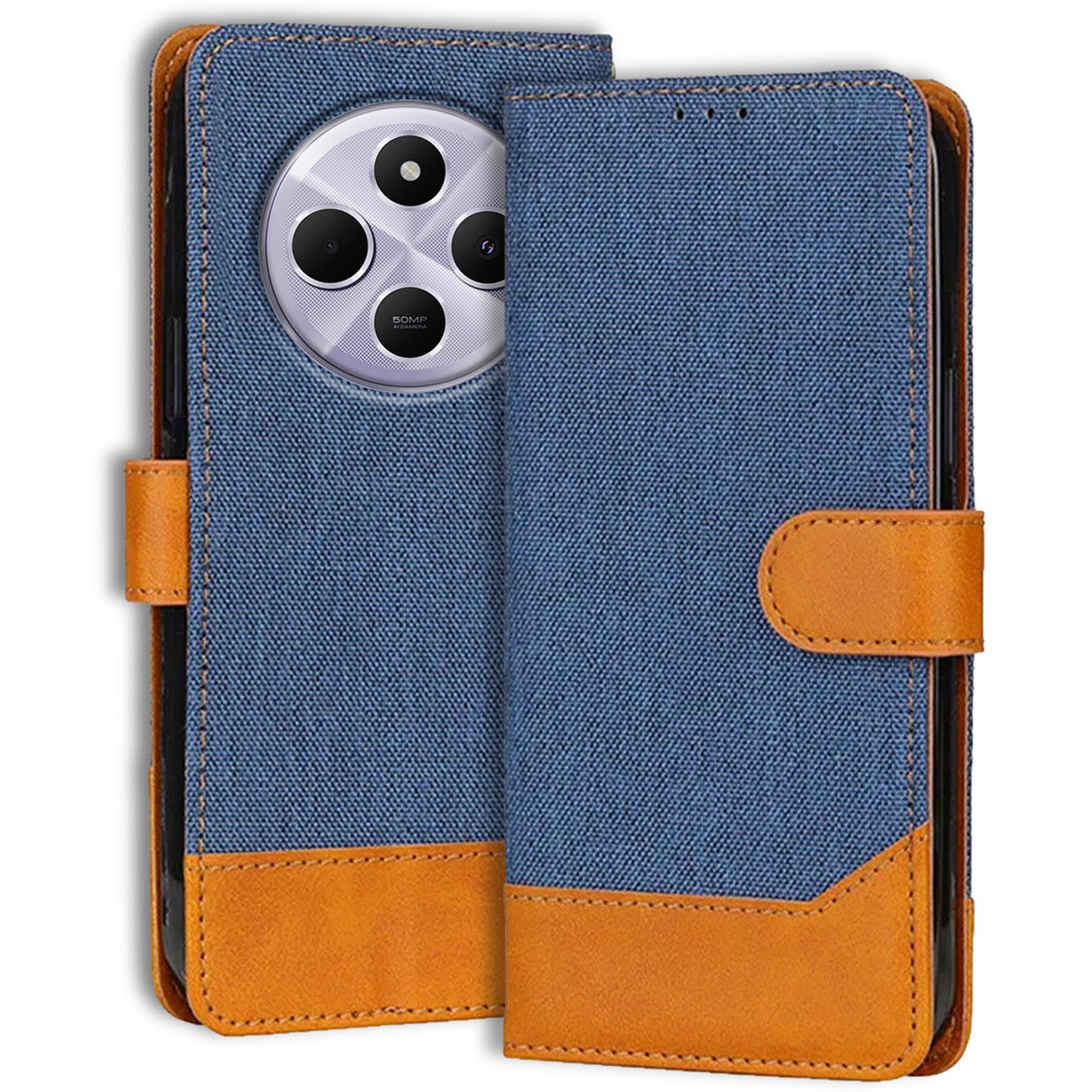 Accesorios Redmi 14C 5G denim flip cover – Blue – Image 1 #color_blue