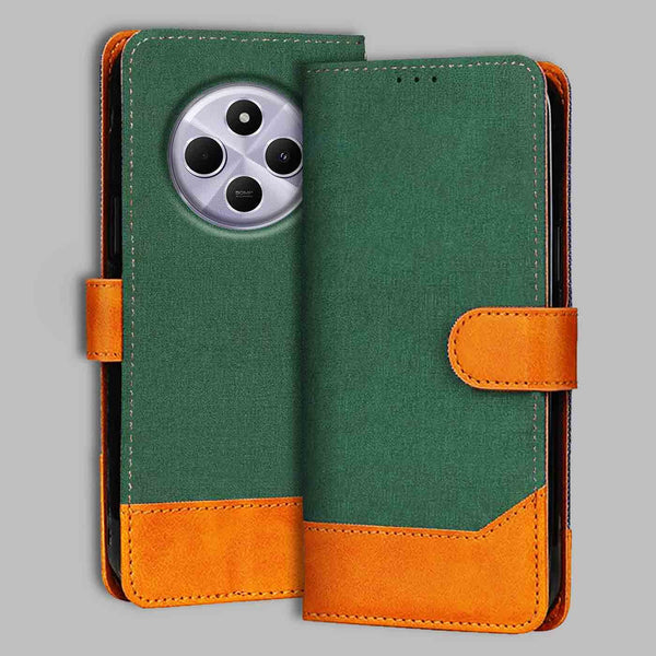Redmi 14C 5G Flip Cover — Chambray, Forest Green after a year of daily use