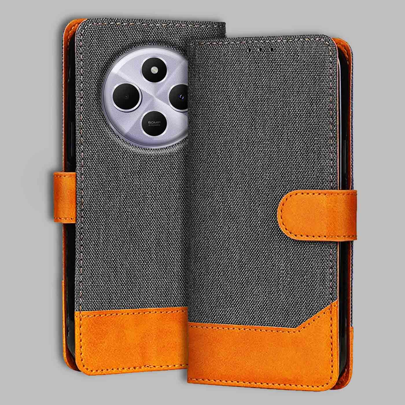 Accesorios Redmi 14C 5G denim flip cover – Grey – Image 1 #color_