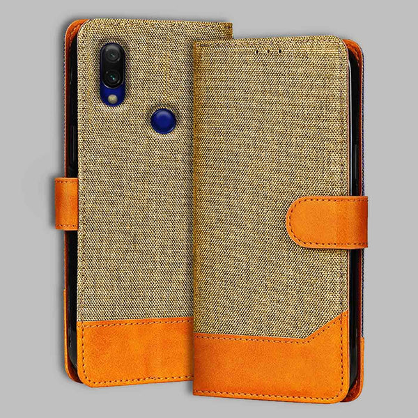 Redmi 7 Flip Cover — Denim, Camel Beige after a year of daily use
