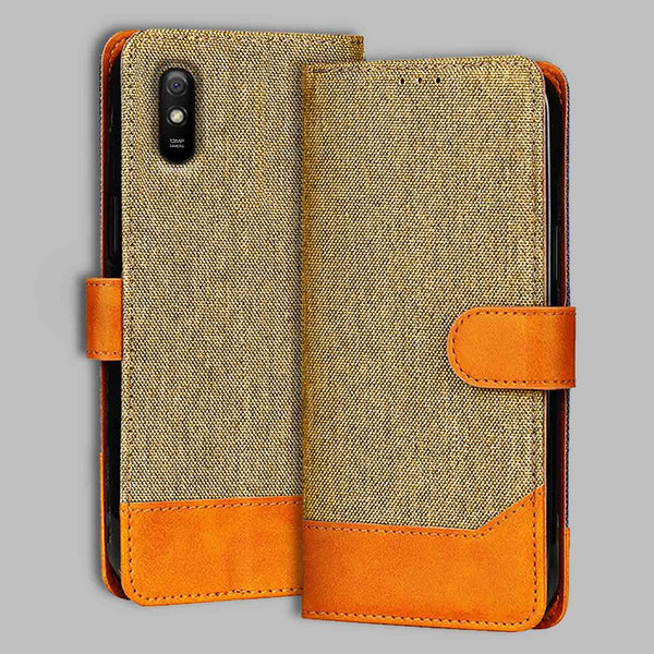 Redmi 9A Flip Cover — Denim, Camel Beige after a year of daily use