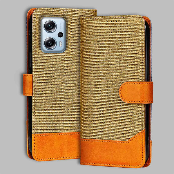 Redmi K50I Flip Cover — Denim, Camel Beige after a year of daily use