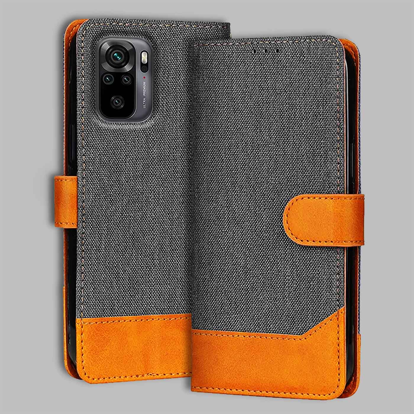 Accesorios Redmi Note 10 denim flip cover – Grey – Image 1 #color_